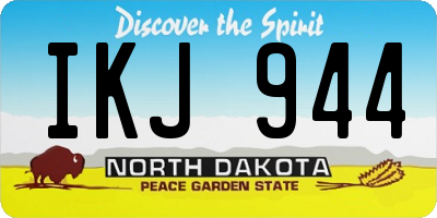 ND license plate IKJ944