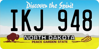 ND license plate IKJ948