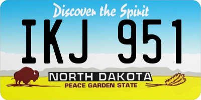 ND license plate IKJ951