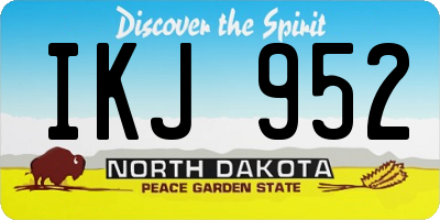 ND license plate IKJ952