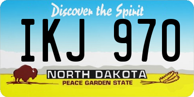ND license plate IKJ970