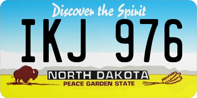 ND license plate IKJ976