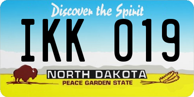 ND license plate IKK019