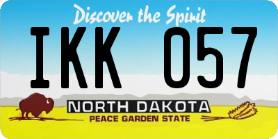 ND license plate IKK057