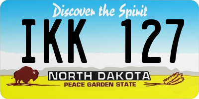 ND license plate IKK127