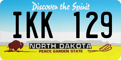 ND license plate IKK129