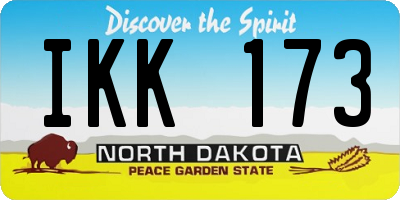 ND license plate IKK173