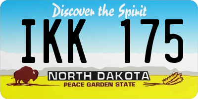 ND license plate IKK175