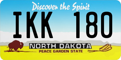 ND license plate IKK180