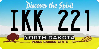 ND license plate IKK221