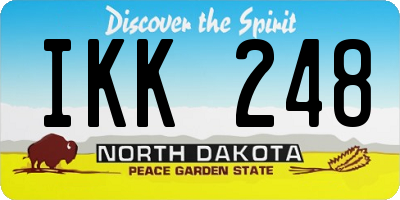 ND license plate IKK248