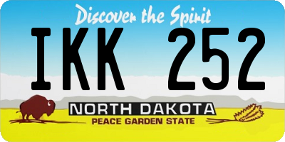 ND license plate IKK252