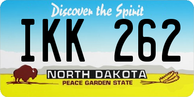 ND license plate IKK262