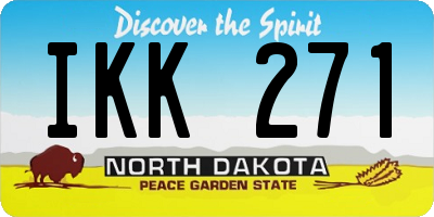 ND license plate IKK271