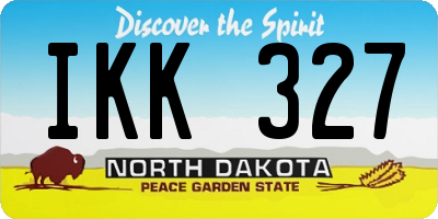 ND license plate IKK327