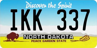 ND license plate IKK337