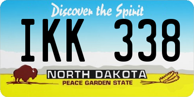 ND license plate IKK338