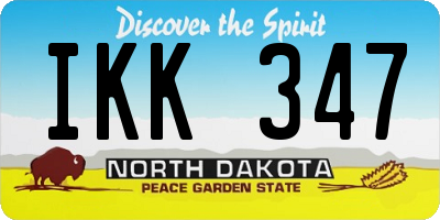 ND license plate IKK347