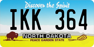 ND license plate IKK364