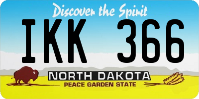 ND license plate IKK366