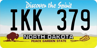 ND license plate IKK379