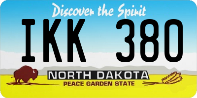 ND license plate IKK380