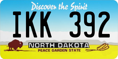 ND license plate IKK392