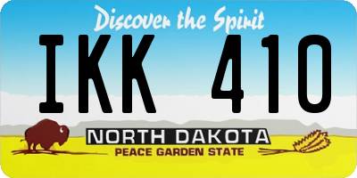 ND license plate IKK410