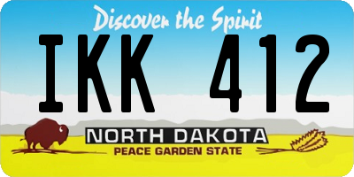 ND license plate IKK412
