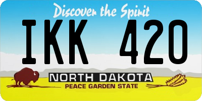 ND license plate IKK420