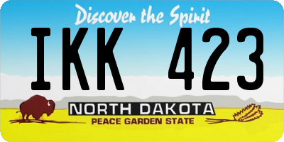ND license plate IKK423
