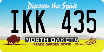 ND license plate IKK435
