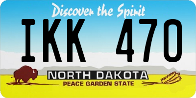 ND license plate IKK470