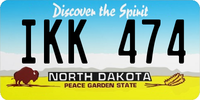 ND license plate IKK474