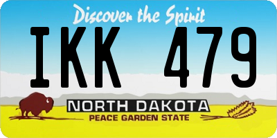 ND license plate IKK479