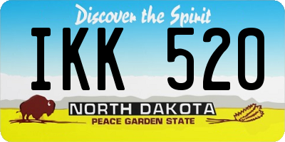 ND license plate IKK520