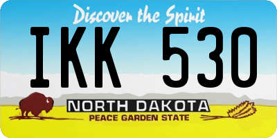 ND license plate IKK530