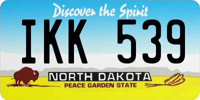 ND license plate IKK539