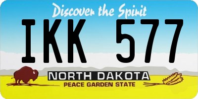 ND license plate IKK577