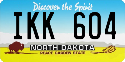 ND license plate IKK604
