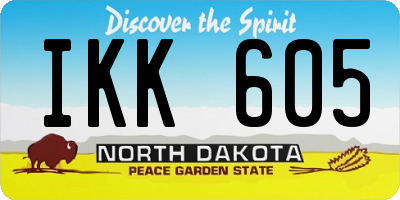 ND license plate IKK605
