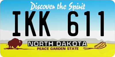 ND license plate IKK611