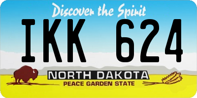 ND license plate IKK624