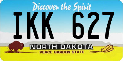 ND license plate IKK627