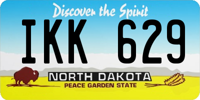 ND license plate IKK629