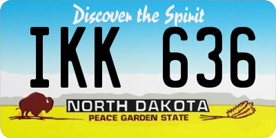ND license plate IKK636