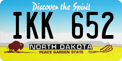 ND license plate IKK652