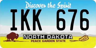 ND license plate IKK676