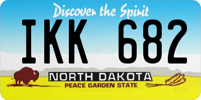 ND license plate IKK682
