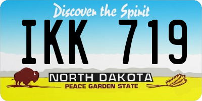 ND license plate IKK719